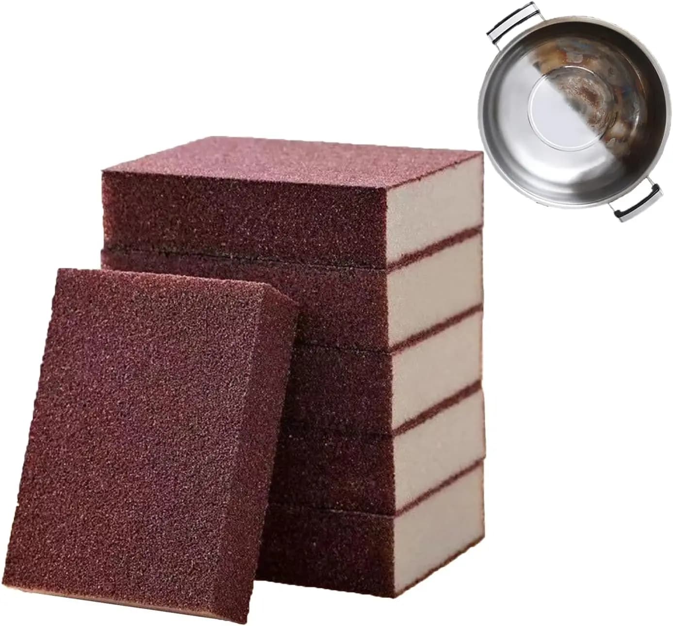 10 pieces of diamond sponge for sand, heavy load sponge, for cleaning the kitchen of the lower fat of the pan