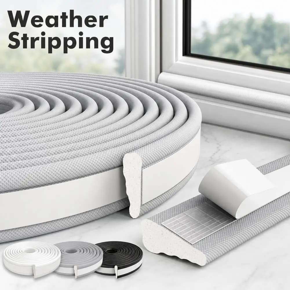 Self-Adhesive Door And Window Sealing Strip Sound Insulation Winter Warm Foam Weather Strip for Drafts And Noise Reduction