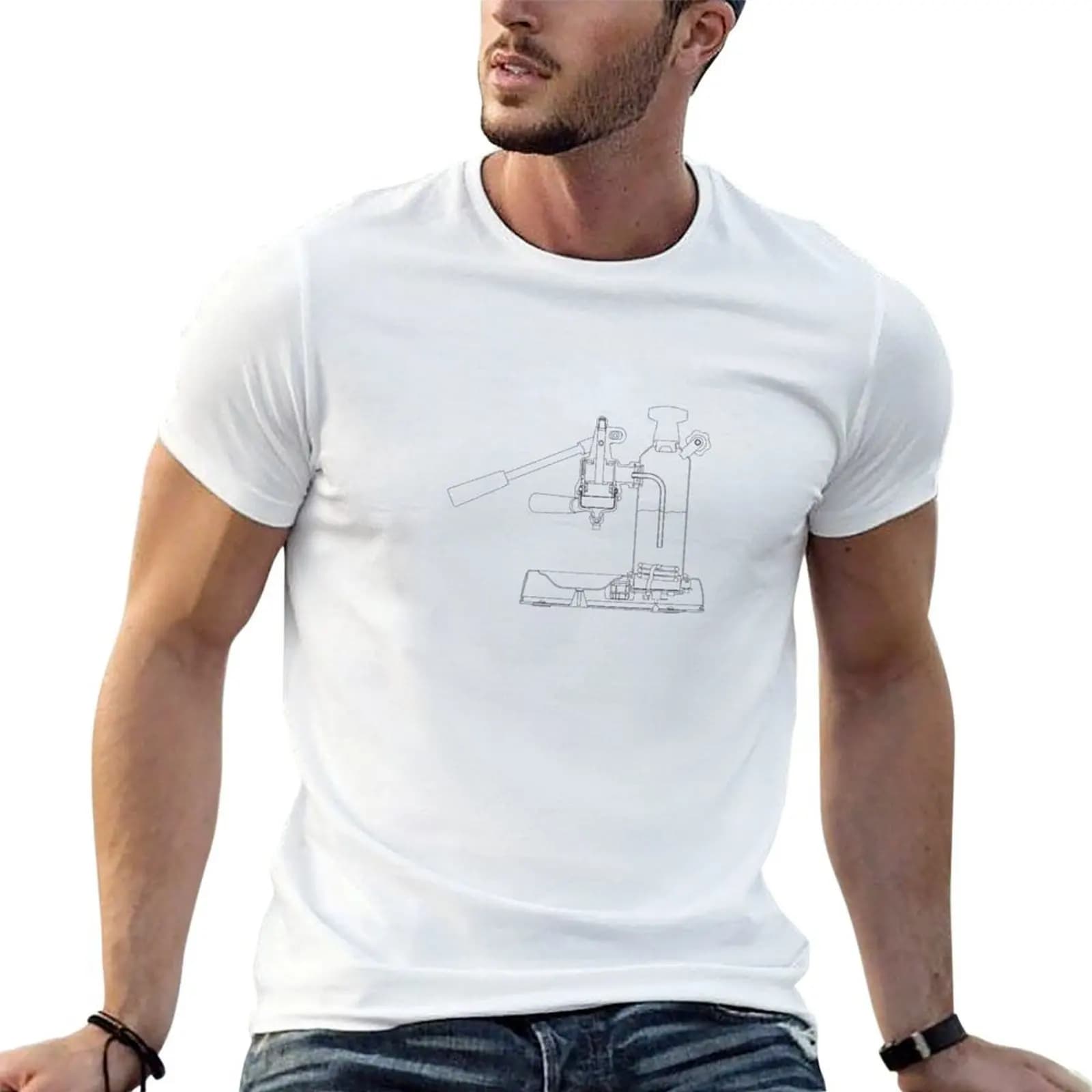 T-shirt La Pavoni Lever Espresso Machine, t-shirt da uomo, t-shirt estiva da uomo, t-shirt da uomo in cotone 100% di marca di lusso, t-shirt con grafica da uomo