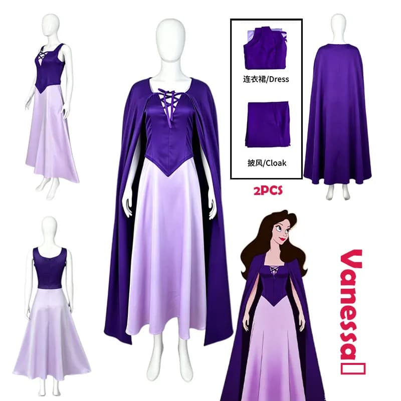 WHH Anime MMermaid Vanessa ‌ Costume cosplay Abito da principessa per feste in maschera di Halloween O per feste in maschera per donne Restor