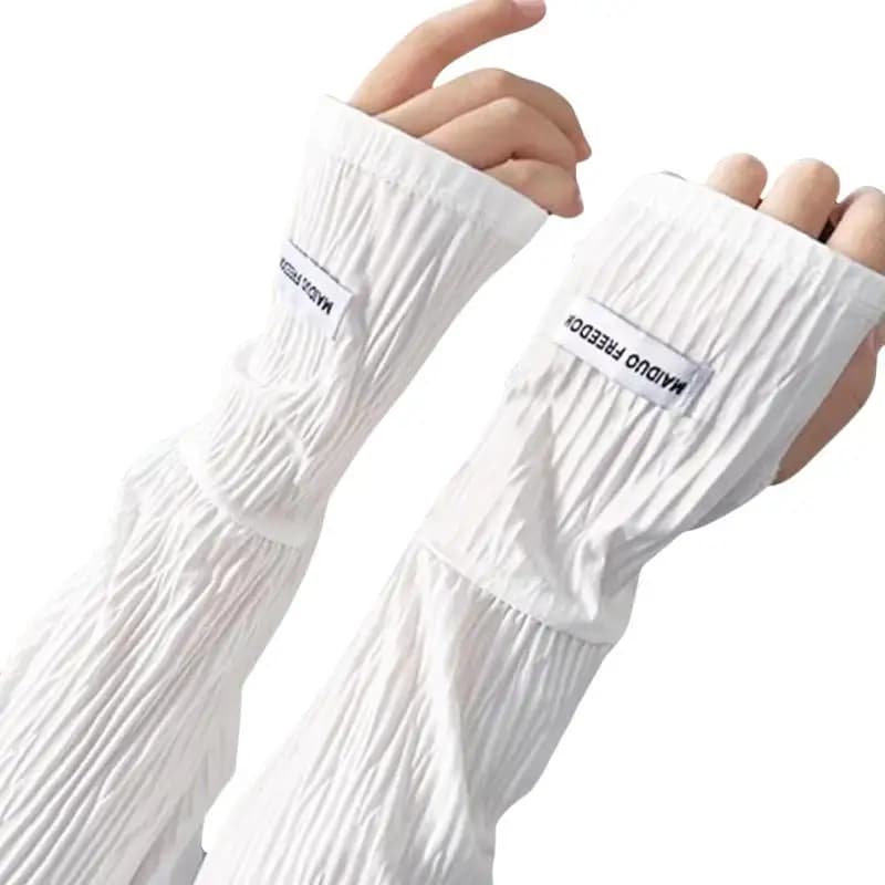 Uv Protection Arm Sleeves Cycling Driving Gloves Keep Warm Comfortable Summer Ice Silk Sunscreen Sleeve Butterfly Print Sun