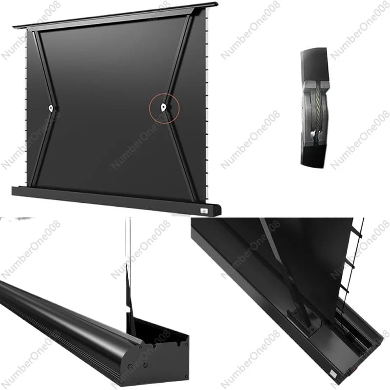 Schermo per proiettore elettrico motorizzato da 72-120 pollici con rifiuto della luce ambientale per Home Theater Laser 4K UST