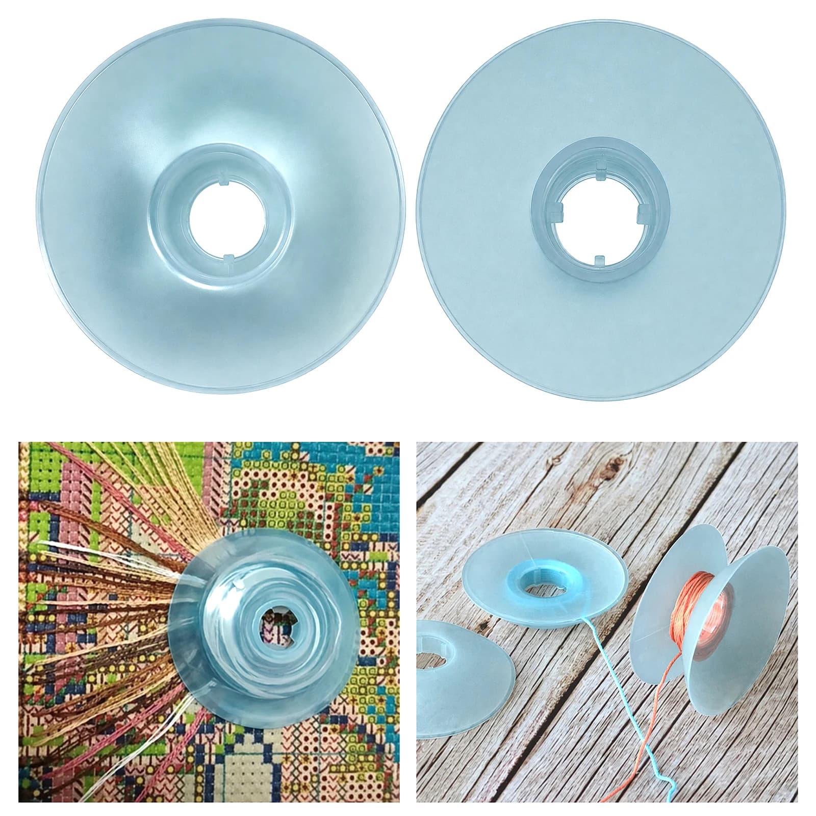 10Pcs Cross Stitch Embroidery Thread Bobbins Plastic Floss Winder Organizer Storage Tool