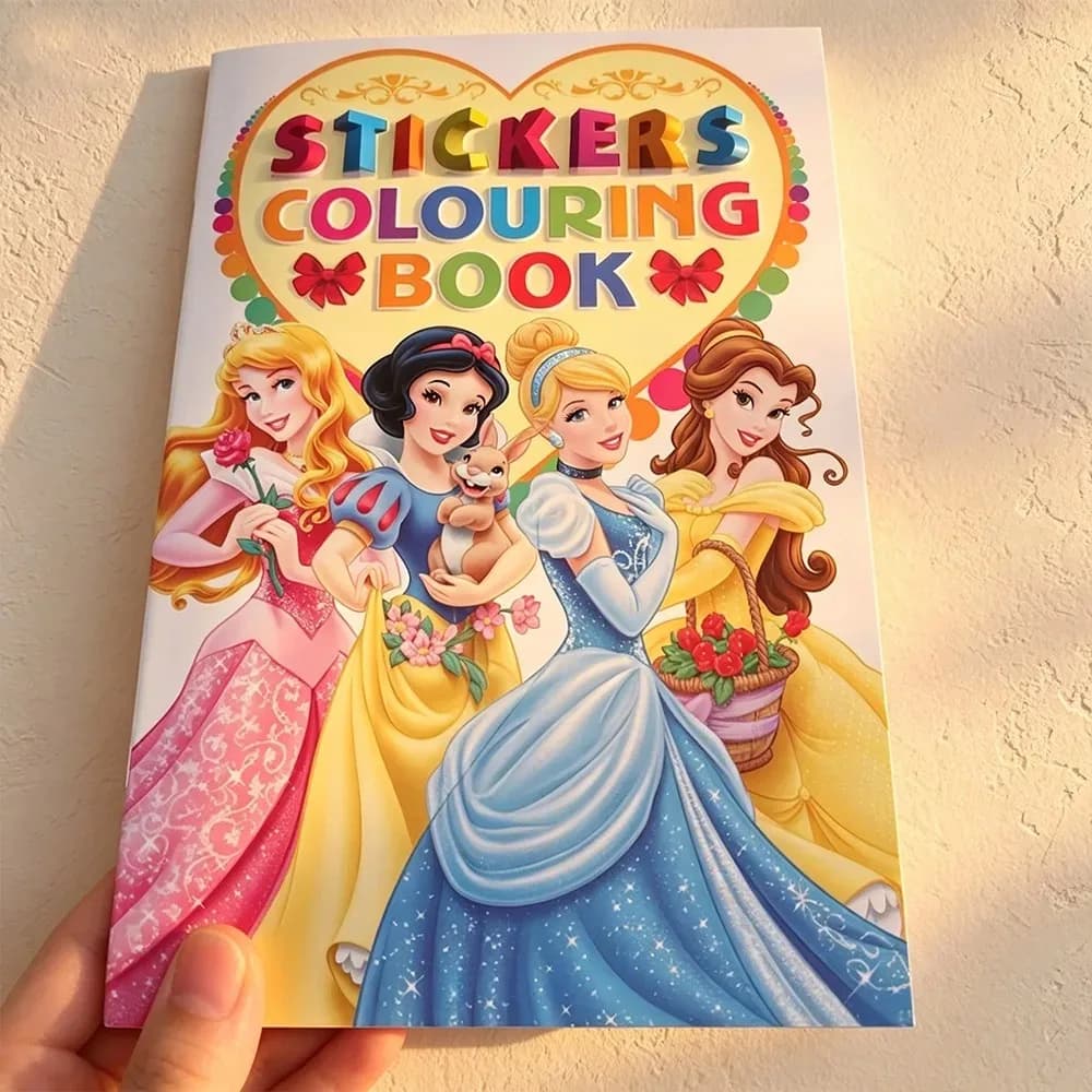 1pc Disney Cartoon Princess Coloring Book, Doodle Notebook, Featuring Snow White, Cinderella & Aurora，Drawing Toys