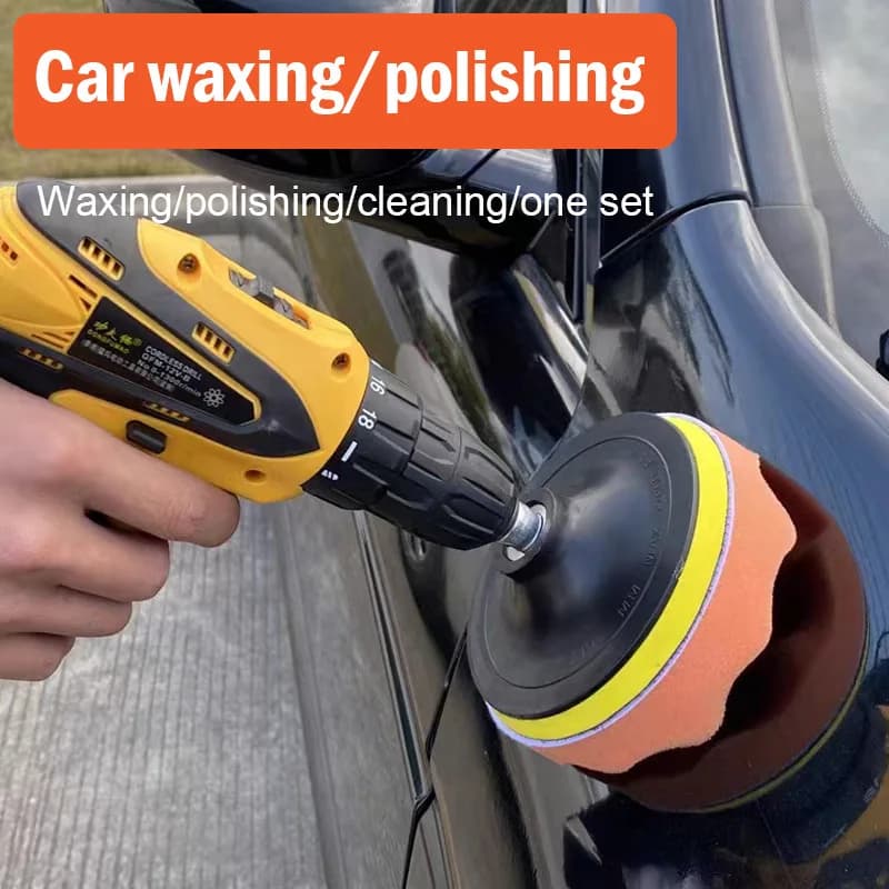 3 inches 75mm Polishing sponge Vetrate paper set Car polishing abrasive discs Ceretta polishing sponge adapter for drilling Machine for car details