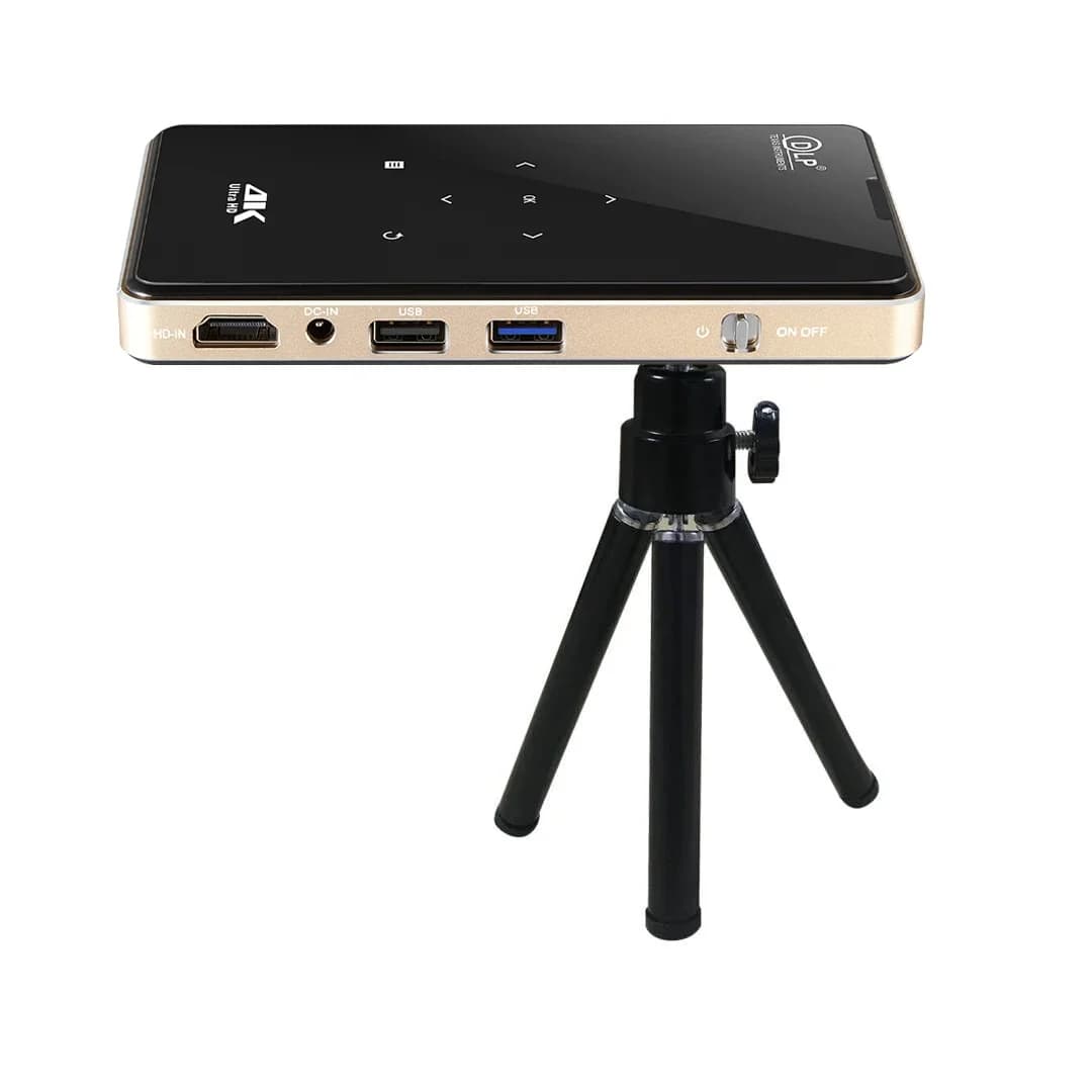 Salange P8 DLP Mini proiettore 3D Supporto 4K Android 9.0 Mini proiettore portatile intelligente LED tascabile Home Theater Proiettore a breve lancio