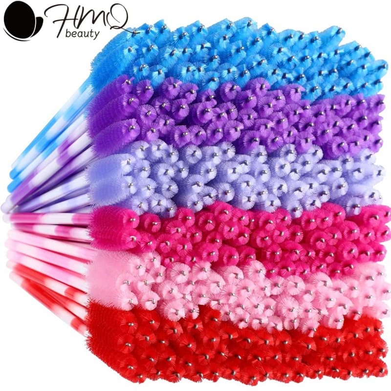 300/100 brush for eyebrows disposable sticks for mascara applicator for eyelash brush for cosmetics with crystal handle eyelash extension tool