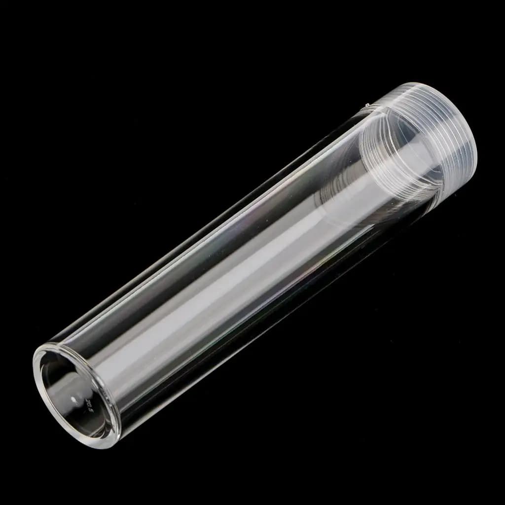Scatola protettiva per tubo protettivo per riporre monete, custodie rotonde trasparenti in plastica da 0,5 mm