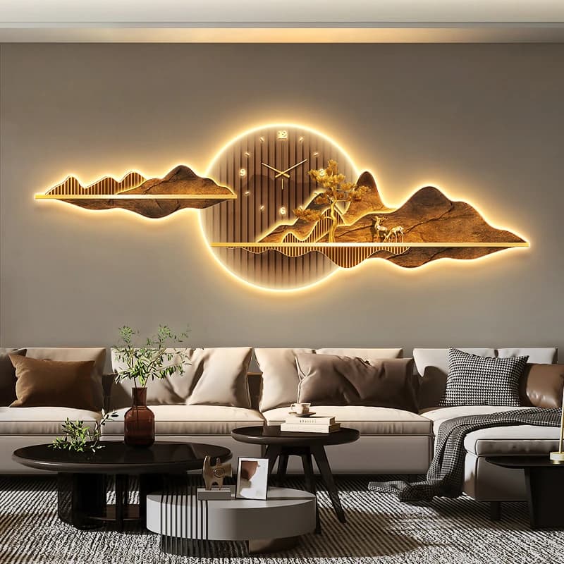 Orologio da parete moderno di grandi dimensioni, luce senza suono, design creativo, moda, orologio da parete, soggiorno, lancette, classico Reloj De Pared, decorazioni per la casa