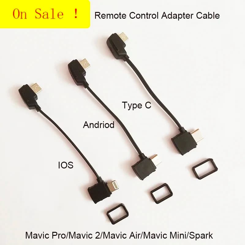 For DJI Mavic 2Pro Zoom /Mavic Pro/Mavic Mini/ Air Spark Micro USB Fit IOS Type-C Android OTG Data Cable 10cm(Used)