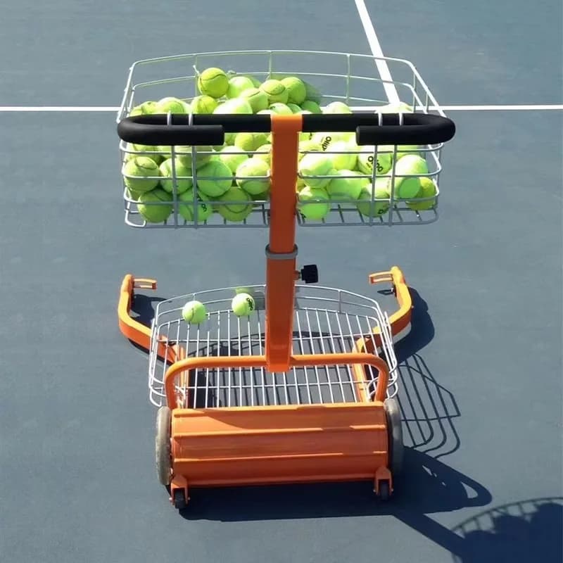 Macchina da tennis Dispositivo automatico Spinta manuale Carrello pick-up automatico per cantiere da basket