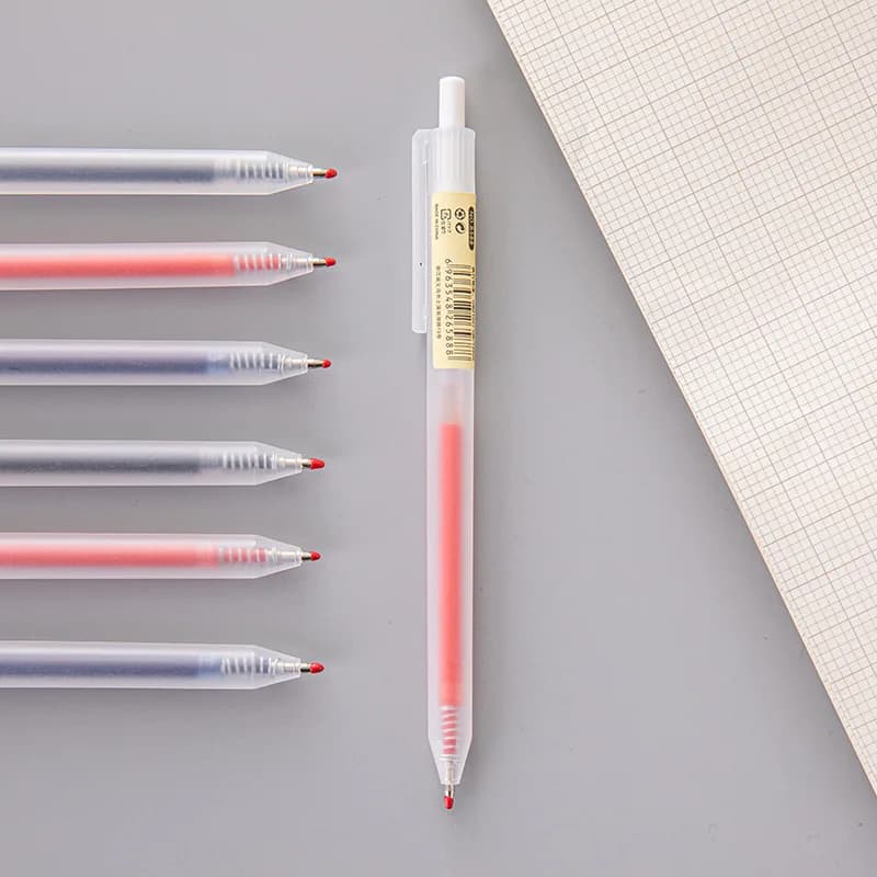 Conjunto de canetas de gel retráteis, 6/10 peças, 0,5mm, tinta preta/azulesferográfica,escrita,escritórioassinaturadenegócios
