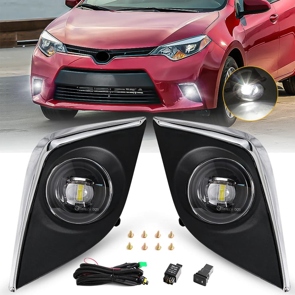 Per Toyota Corolla Altis CE ECO L LE 2014 2015 2016 Versione USA LED Fendinebbia DRL Luci diurne Auto Faro Alogeno 12V