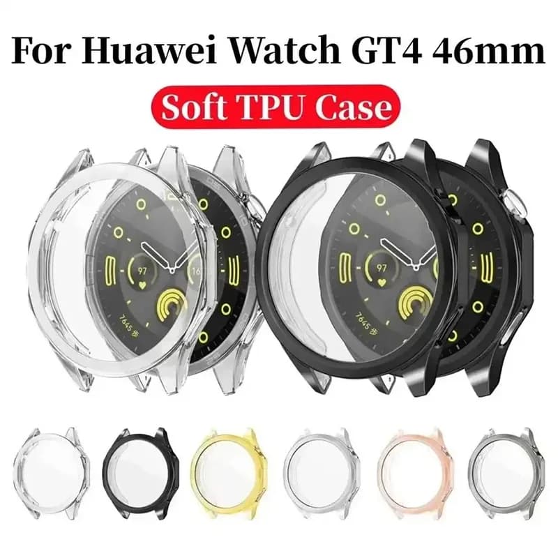 Custodia protettiva morbida per schermo in TPU per Huawei Watch GT4 46mm Cover antigraffio per paraurti completo completo per Huawei Watch GT 4 Shell