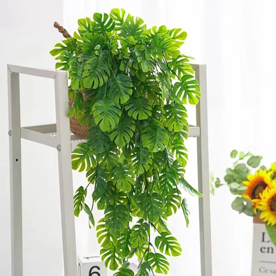 Pianta Artificiale in Plastica a Foglia di Tartaruga, Ghirlanda per Matrimoni, Arco, Decorazione per Casa, Stanza, Festa, Giardino Esterno, Giardino, Cortile, Rattan da Appendere a Parete, Regalo Fai da Te, Decorazione