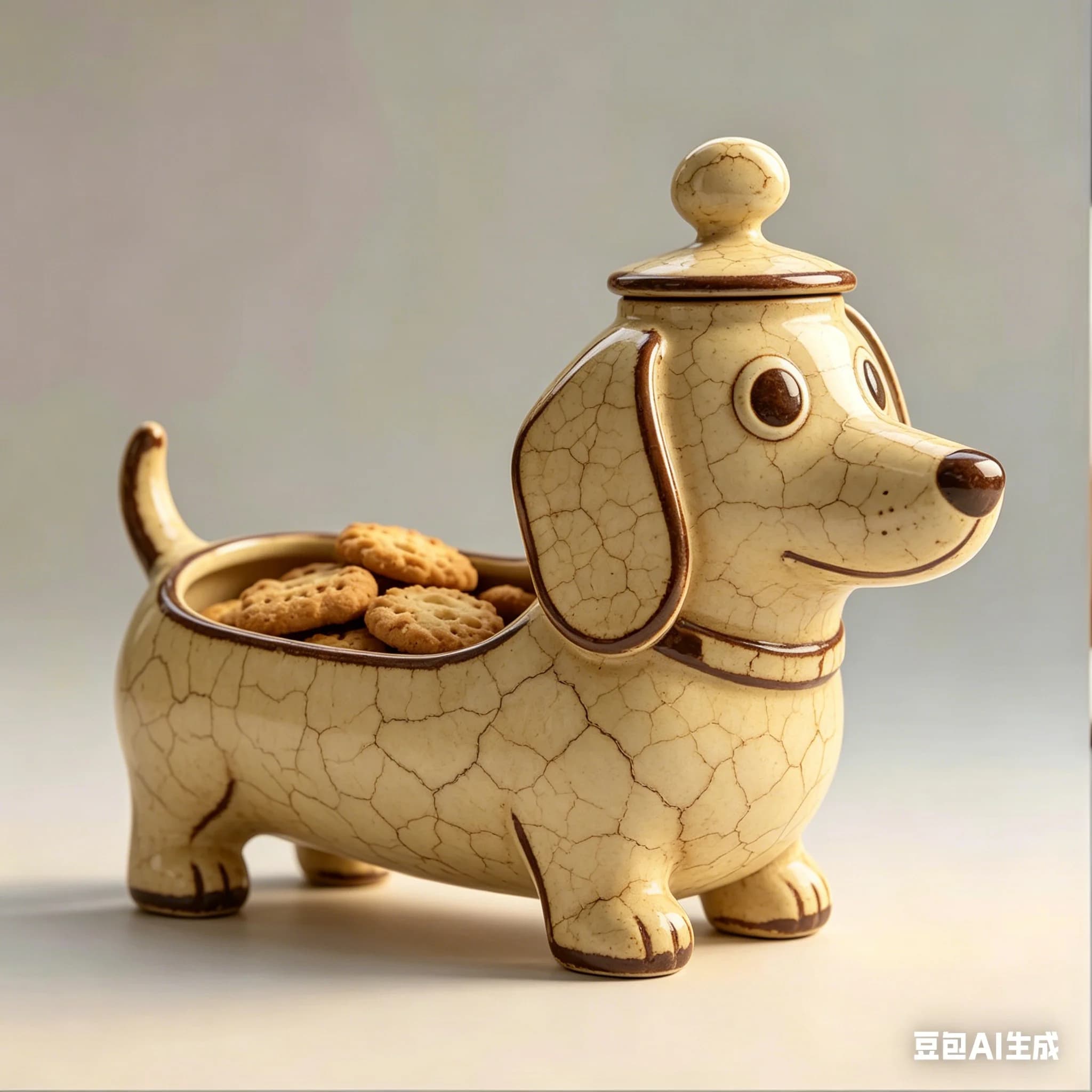 Contenitore Ermetico Trasparente a Forma di Cane per Biscotti, Snack, Caramelle - Organizer da Cucina per Alimenti per Animali Domestici