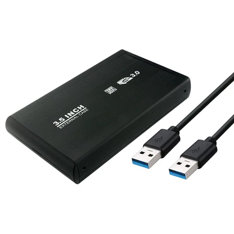 Custodia per disco rigido per disco rigido esterno HDD USB 3.0 SATA da 3,5 pollici Tipo-C Scatola di archiviazione esterna Supporto per disco rigido