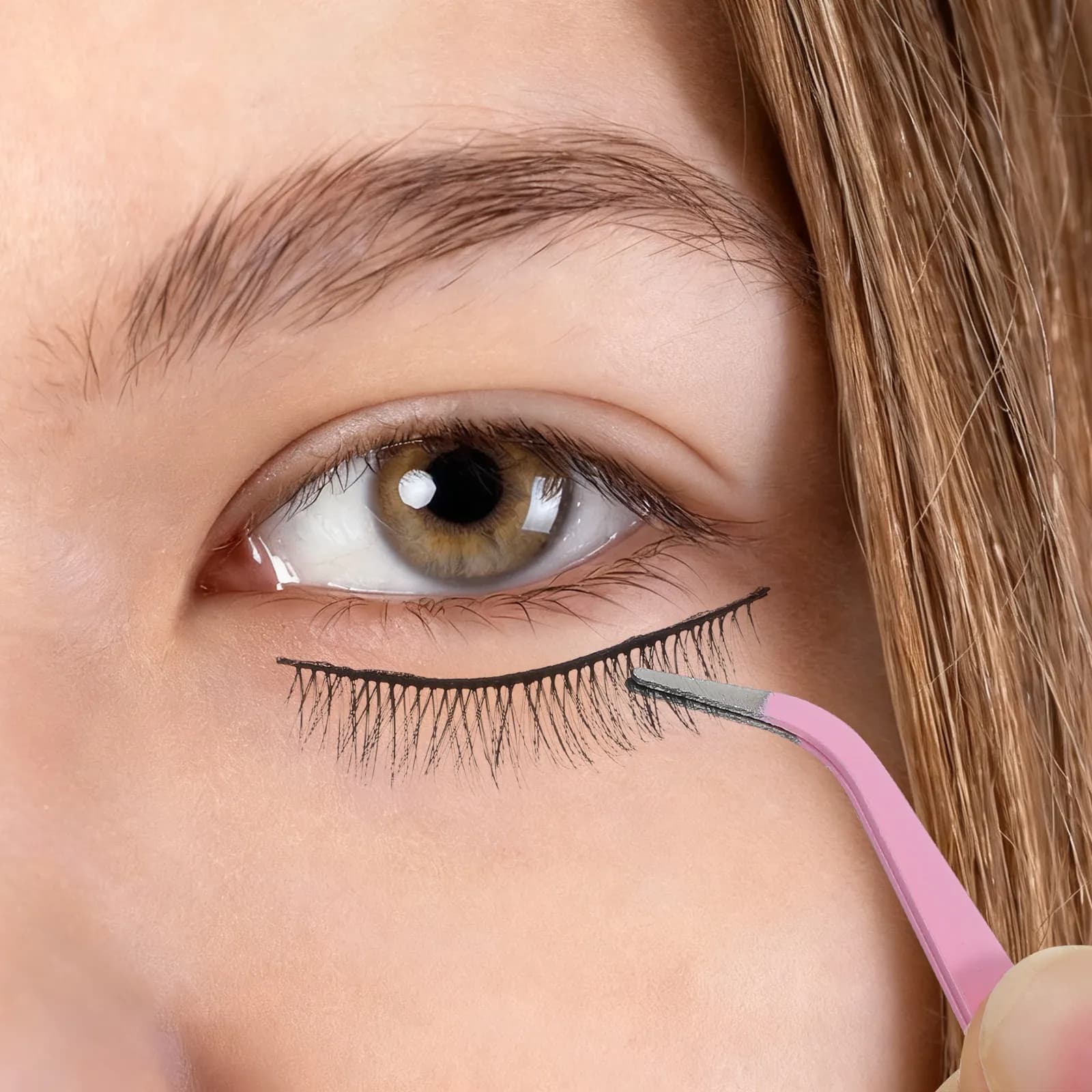 5 Paia di Ciglia Finte 3D in Fibra Chimica, Ciglia Decorative per Trucco Femminile, Ideali per Uso Professionale e Domestico
