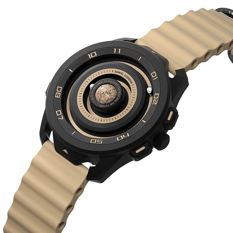 DANIEL GORMAN Men's Japan Quartz Watch Lightweight Copper Case Luminous Silicone Strap Pin Buckle Fashion Gift