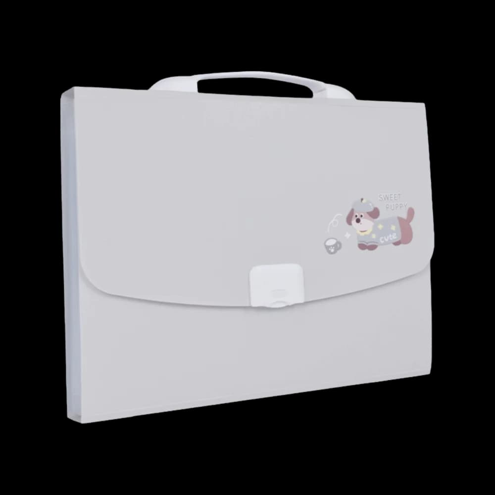 Cartella di file espandibile con 13 tasche, formato A4, porta documenti in carta multistrato, cartone animato con manico, borsa per organo portatile