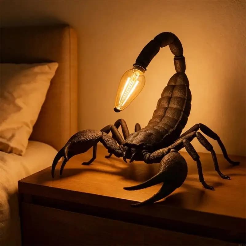 Lampada da scrivania creativa Scorpione Camera da letto Luce decorativa per comodino Scrivania Desktop Decorazione della stanza