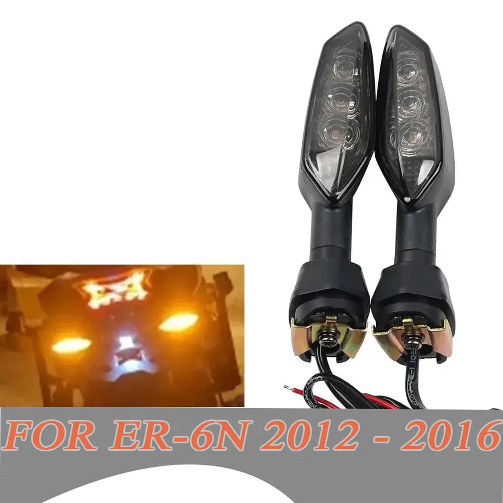 Per KAWASAKI ER6N ER 6N 2016 2015 2014 2013 2012 Indicatori di direzione Luce anteriore posteriore Indicatore LED Lampeggiatori
