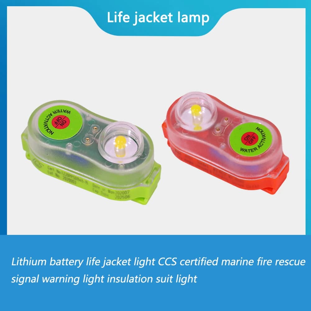 Lampada di segnalazione di emergenza Luce di localizzazione personale di sicurezza a risparmio energetico Luce di segnalazione per giubbotto di salvataggio impermeabile per il nuoto Pesca in mare