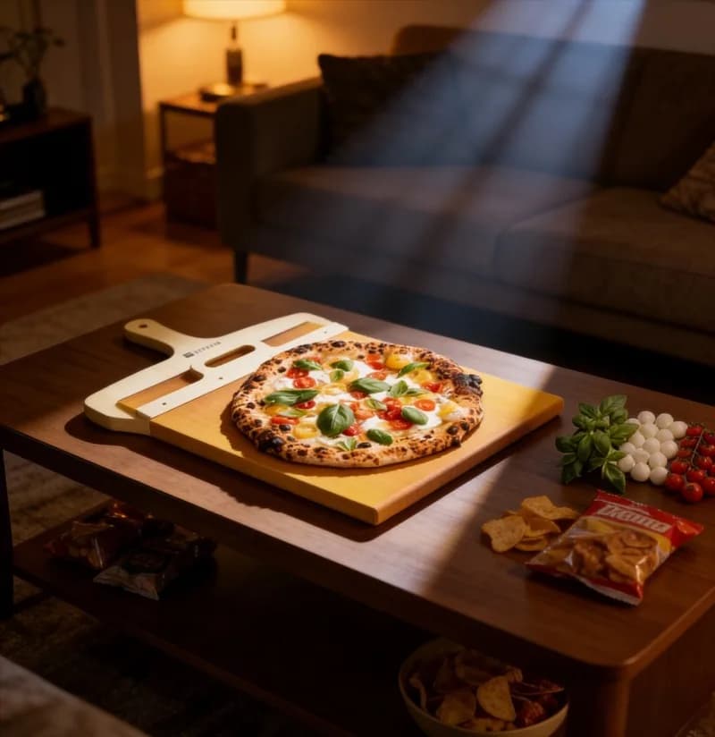 Spatola in legno per pizza, resistente alle alte temperature, tappetino antiaderente, utensili per la cottura della pizza (in/oltre)