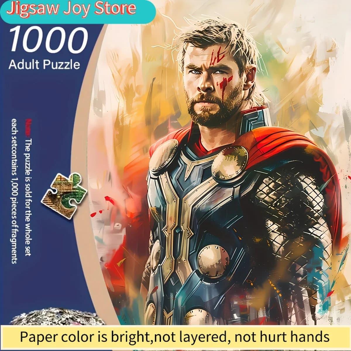 Puzzle Marvel con Scena di Thor, Educativo e Ricreativo, per Appassionati di Fai-da-Te, Decorazione Artistica Festival, Constel