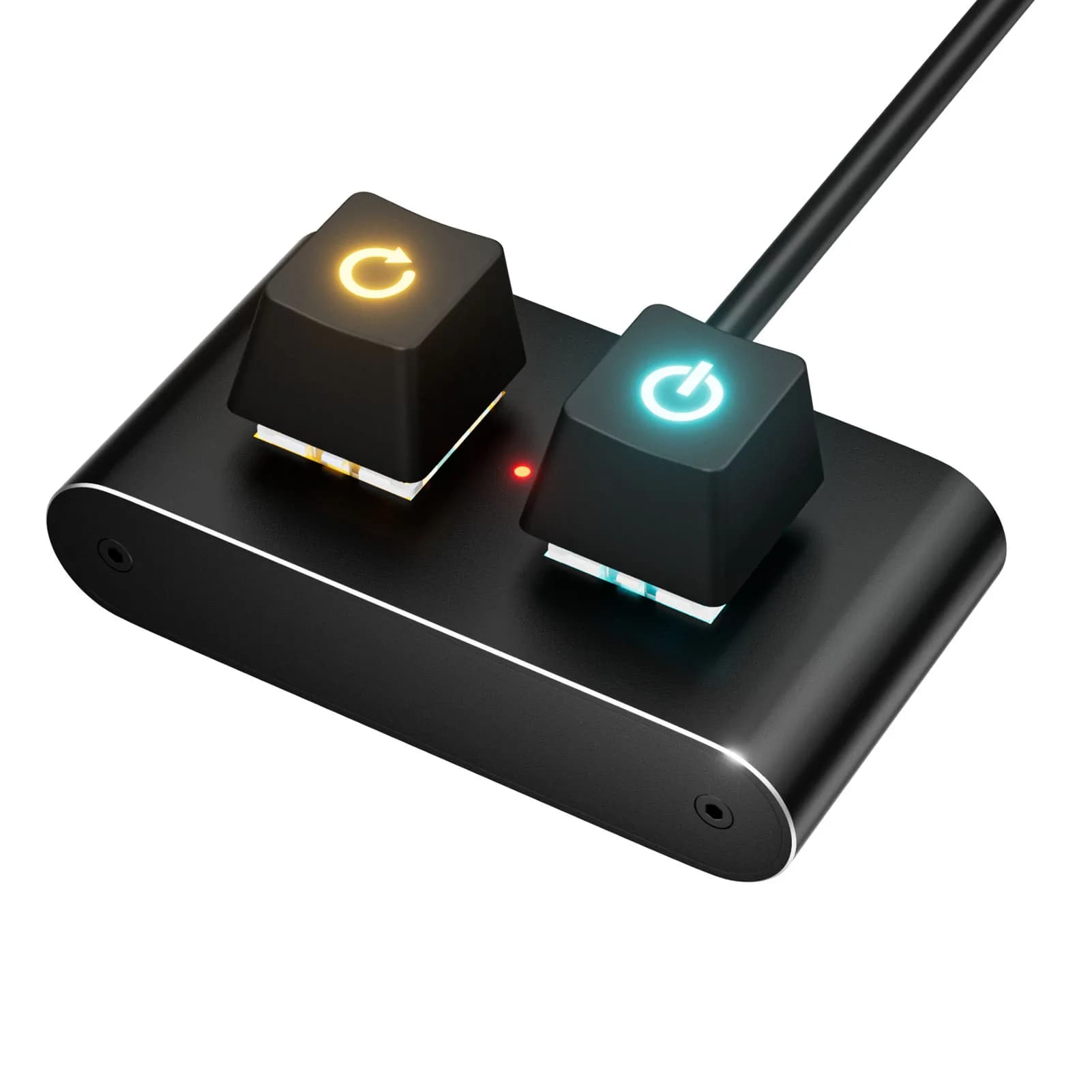 Pulsante di accensione per PC Interruttore da tavolo Splitter ON Off Reset SW HDD LED Pulsante di alimentazione esterno per PC per scheda madre del computer Cabl da 2 M