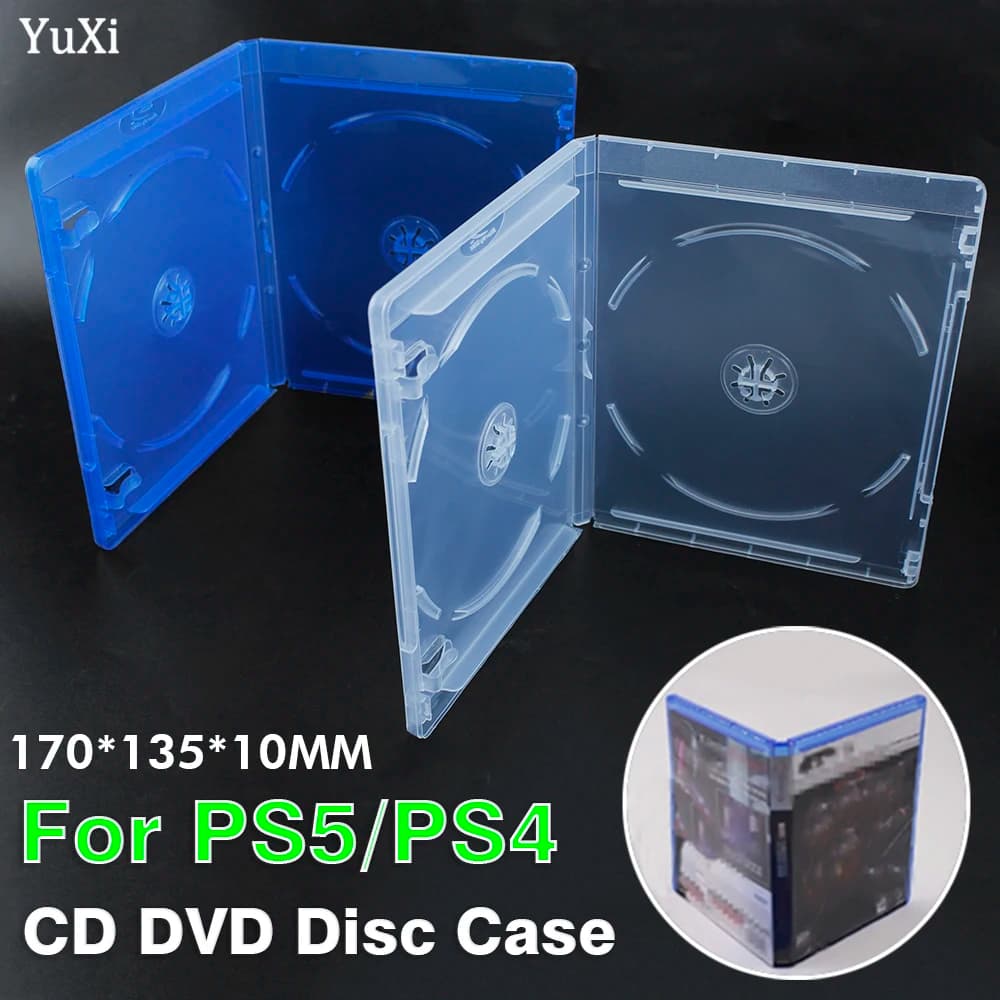 Custodia per disco DVD CD da 1 pezzo per PS4 PS5 Supporto per disco da gioco trasparente Dischi DVD CD Scatola protettiva per PlayStation 4/5
