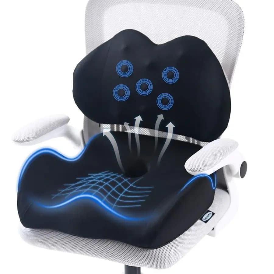 X Grande cuscino del sedile in memory foam Cuscino di supporto lombare per sciatica amp Cuscino coccyx per sollievo dalla pressione del coccige per sedia da ufficio, C