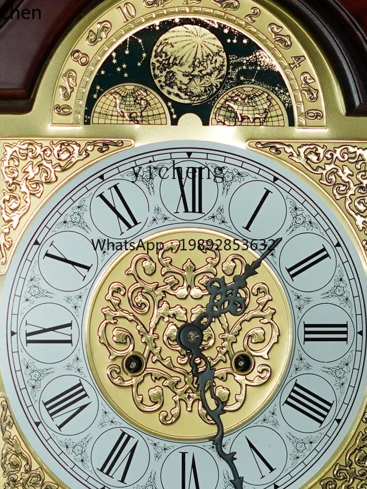 floor clock, living room, Polaris movement, household Chinese retro mechanical seat clock, vertical pendulum clock