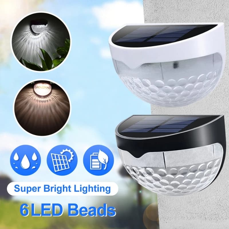 Lampade da parete per esterni a luce solare a LED lampade da giardino a energia lampada da recinzione solare impermeabile decorazione natalizia festone Led Light