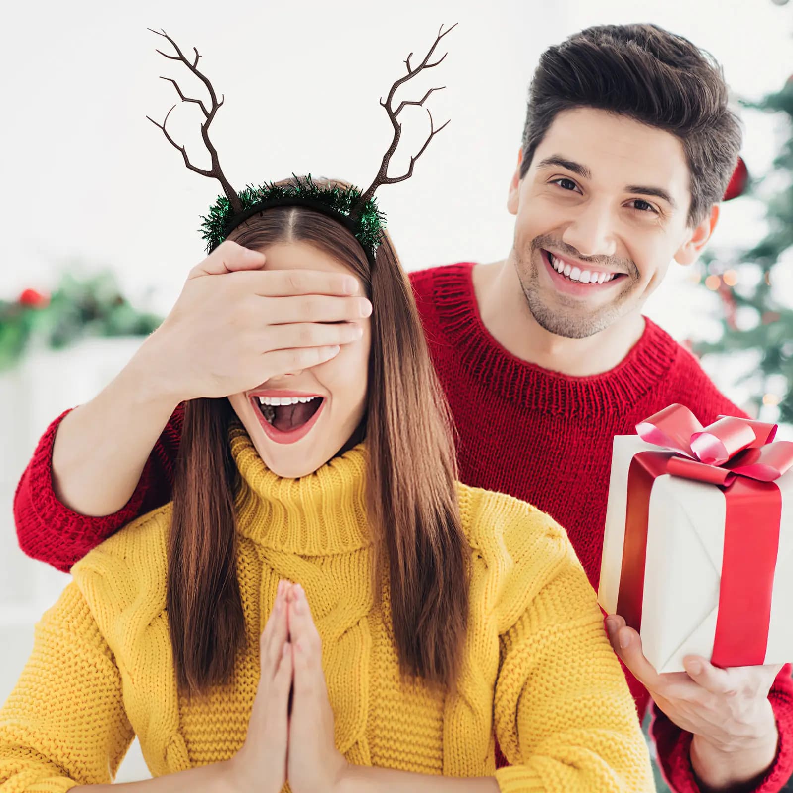 10Pcs DIY Antler Headband Christmas Branches Artificial Dried Tree Stems Vase Filling Decorative Plant Twigs Home Table