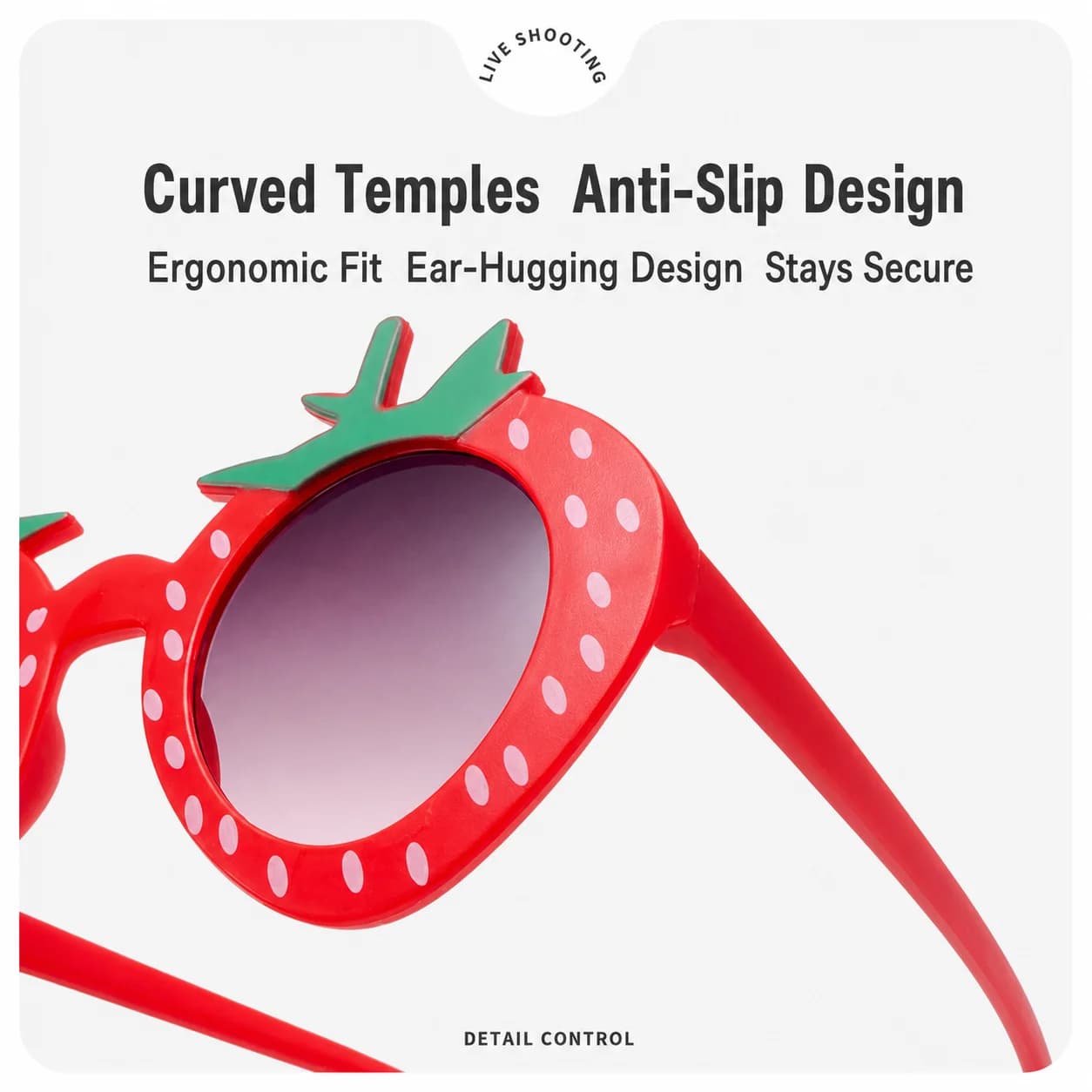 Children'S Uv400 Glasses Protective Cartoon Sunglasses Kids Party Sunglasses Playful Strawberry Kids Sunglasses For Holiday