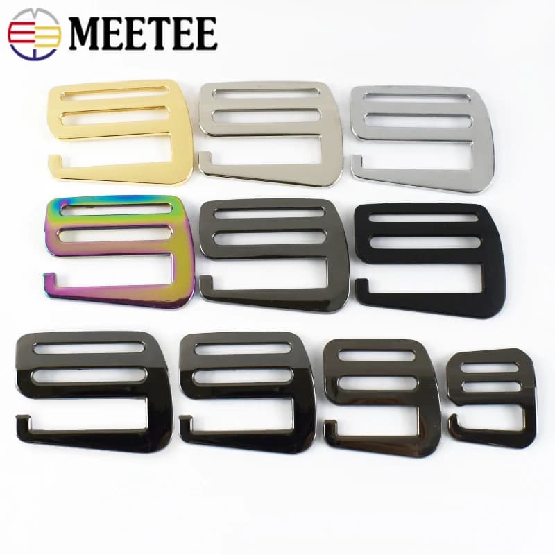 2-5 Pz 19/25/32/38mm Anello di Metallo Fibbia Per Borsa Zaino Cursore Regolatore Chiusura Tri-Glide G Ganci Fibbie Accessori Hardware FAI DA TE