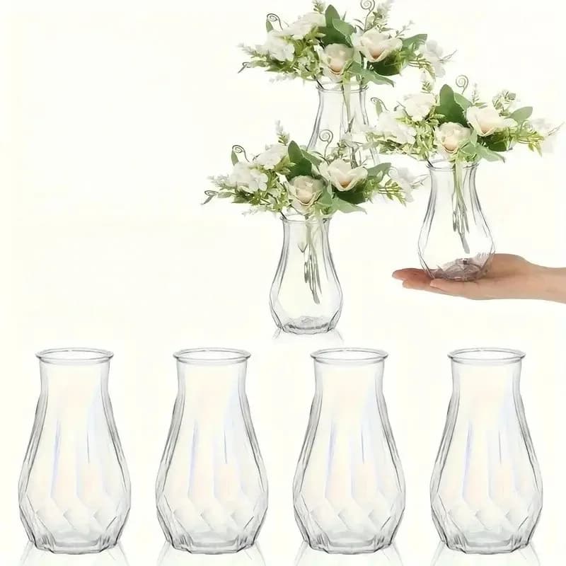 1PC vaso di plastica con diamanti vaso idroponico trasparente edera verde disposizione delle piante vaso di fiori idroponico decorazione della casa di Capodanno