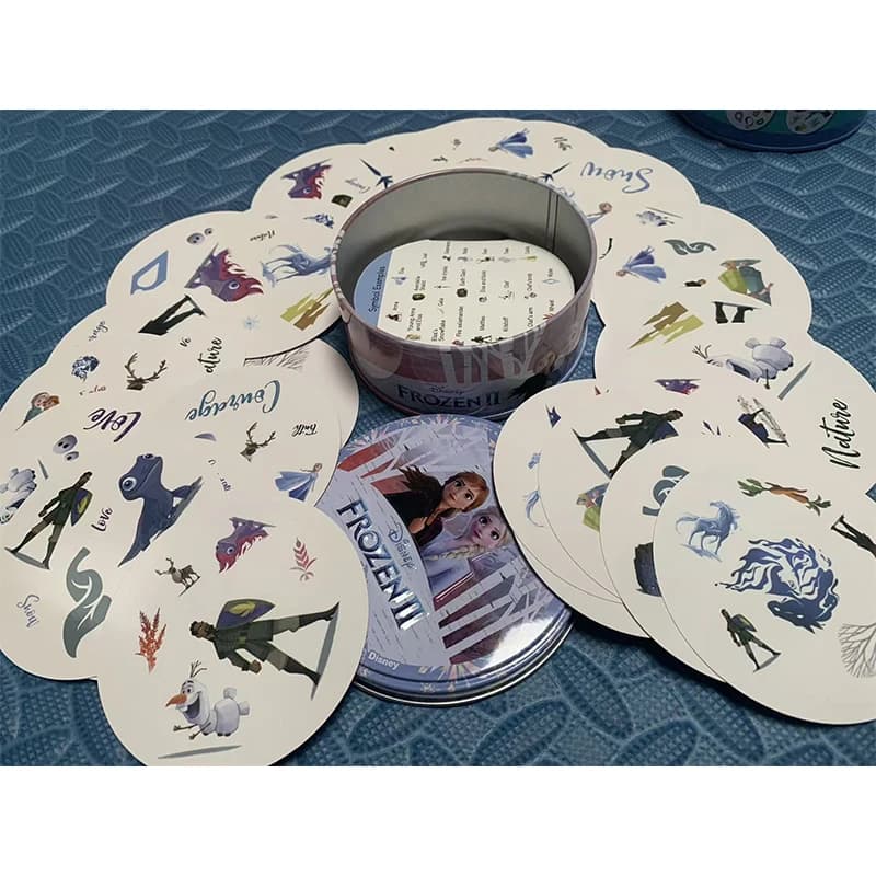 Gioco da Tavolo Disney Frozen, Giocattoli Principesse, Scatola in Metallo, Divertimento in Famiglia, Feste, Vacanze, Attività all'Aperto, Regali di Natale e Halloween