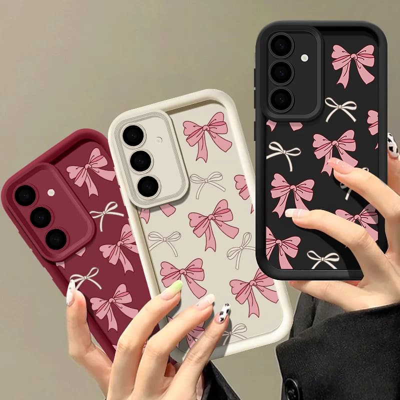 Papillon Shape Silicone Cover for Samsung Galaxy S26 S25 S24 Ultra S23 S22 Plus S24 S21 FE A57 A37 A56 A36 A26 A16 A35 A15