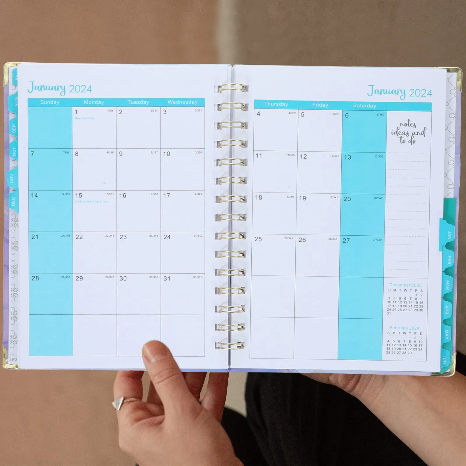 Planner Notebook Aluminum Alloy Cover Thick Paper Daily Academic Year Organizer Teacher Student Office Household Note Book