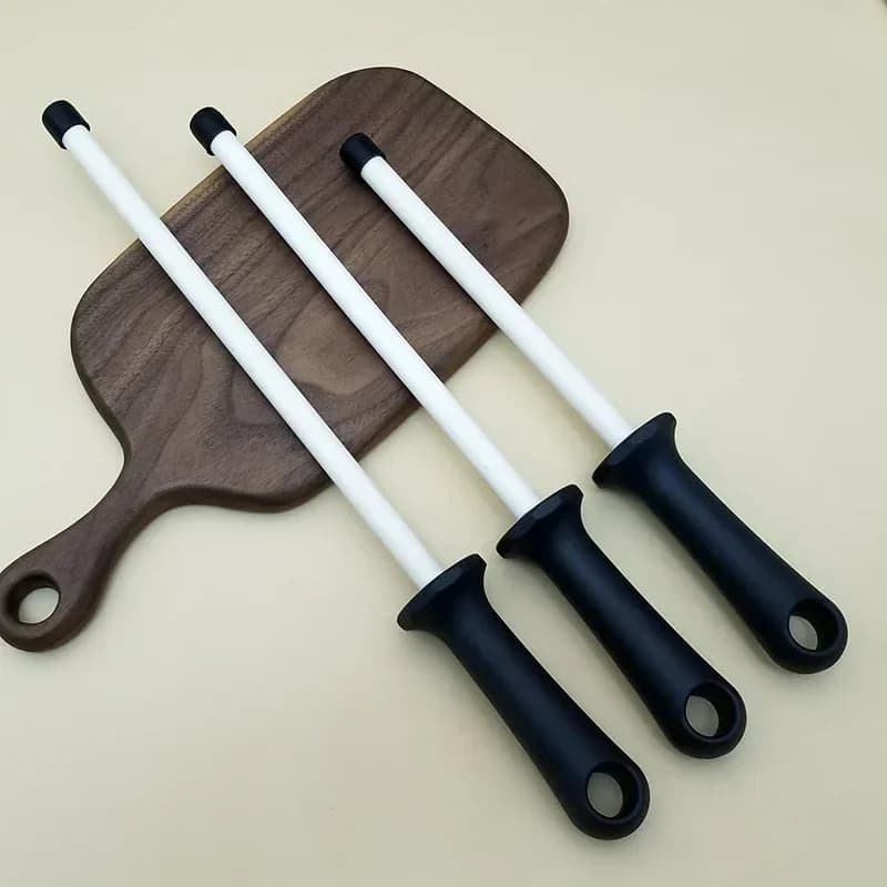 1Pcs Knife Sharpening Rod 10inch Ceramic Kitchen Knife Sharpeners Steel Professional Grinding System Knives Tool Household Use