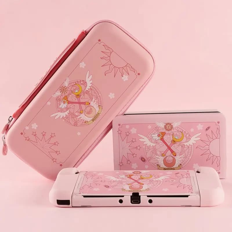 Accessori per Nintendo Switch/OLED, Custodia Protettiva Rosa Sakura, Cover per Nintendo Switch OLED, Guscio Protettivo per Joycon