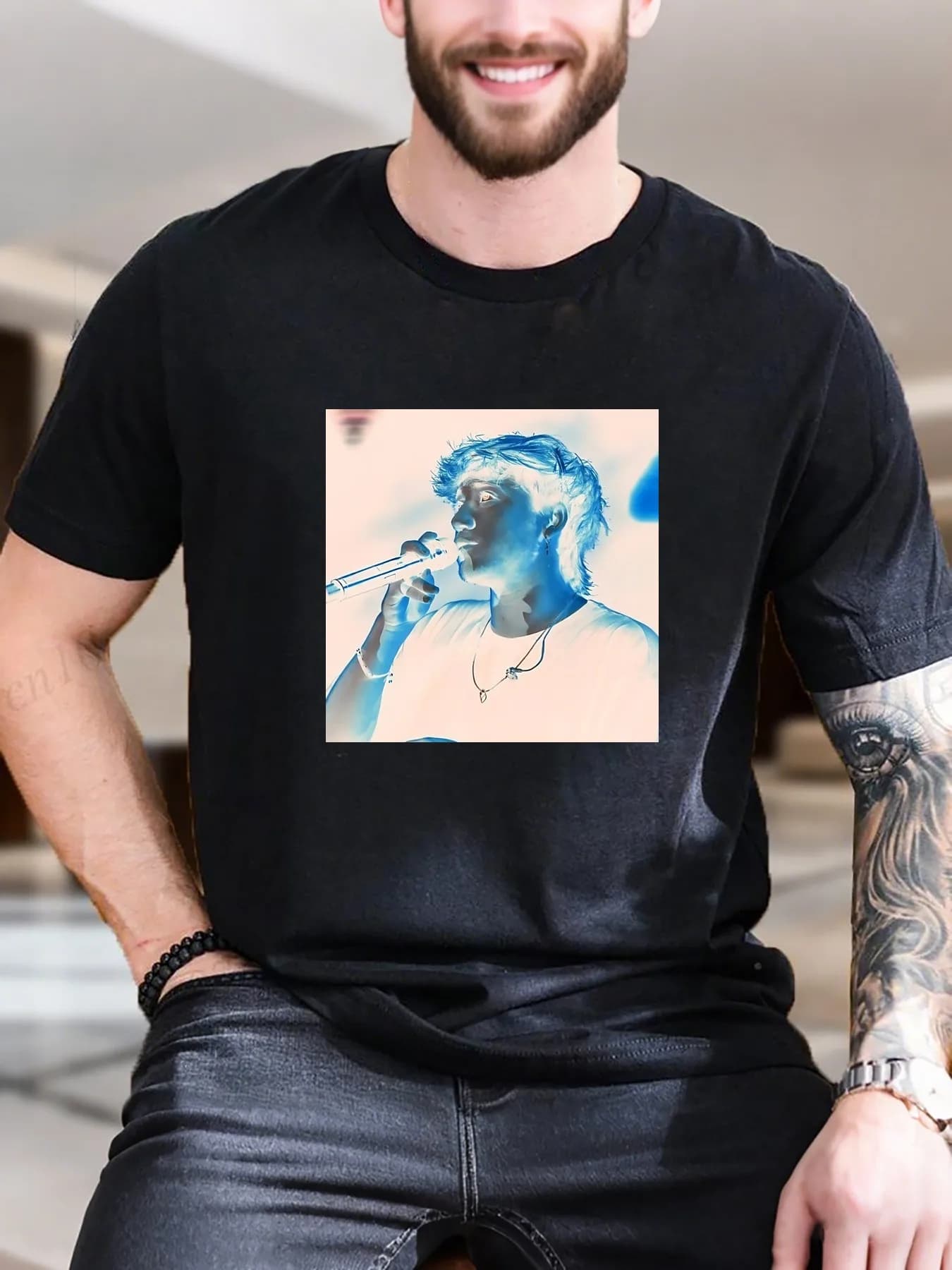 T-shirt da uomo alla moda divertente vintage di vendita calda pesante di Paulo Londra di nuovo arrivo