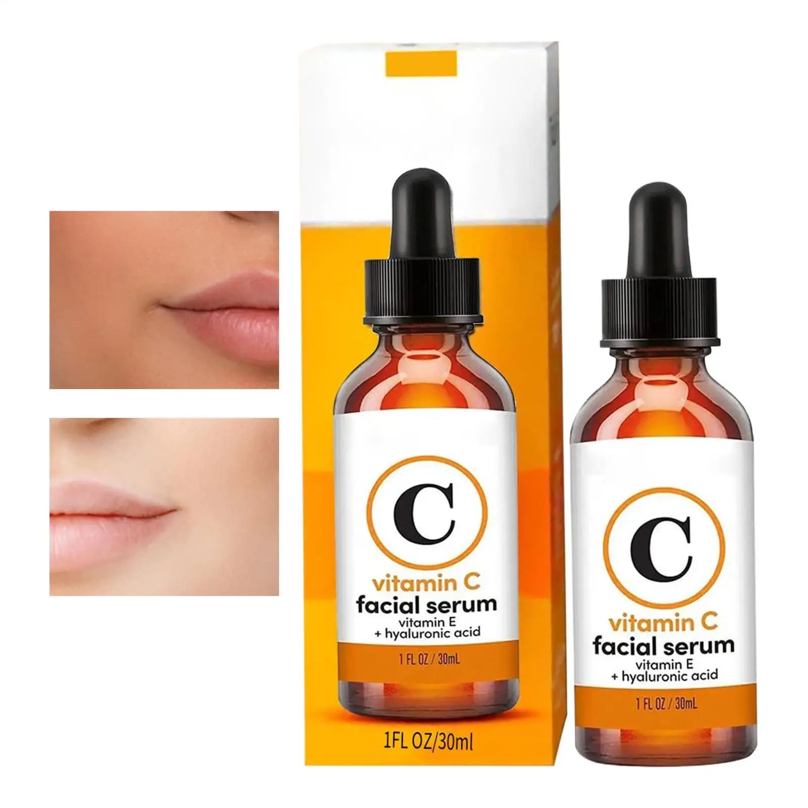 Siero Viso Radiant and Lifting to Vitamin C, Hydrating and Revitalizing, Serum Skin Repairer with Hyaluronic Acid, Scent Siero for Scura Skin