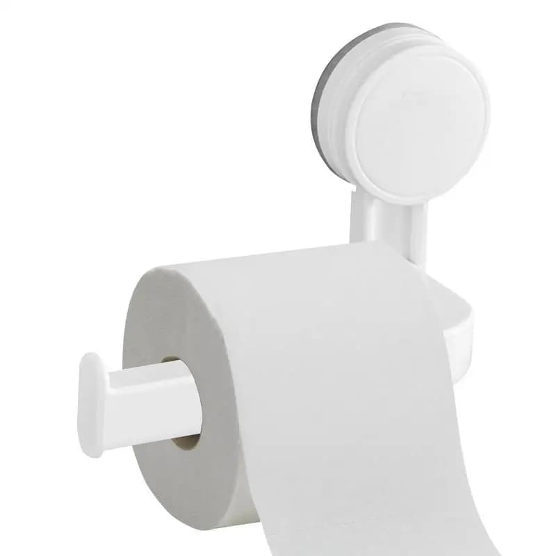 Porta carta igienica a ventosa Porta carta igienica multiuso con ventosa Porta carta addensata adesivo per porte in ceramica