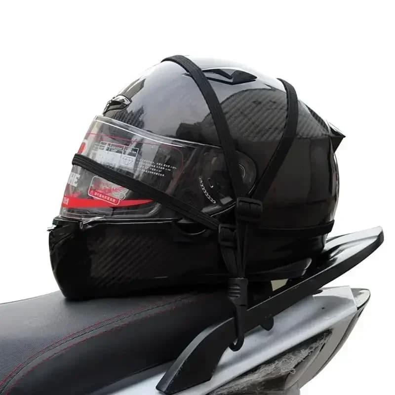 Corda Elastica per Casco Moto 24"/60cm e 35.4"/90cm, Cinghia Retrattile per Bagagli e Casco con 2 Ganci