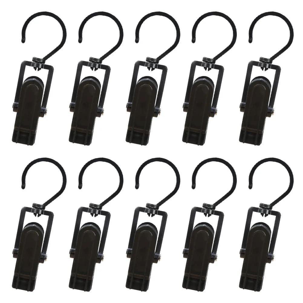 10 Pezzi Clip da Campeggio Resistenti, Ganci per Esterni per Appendere Vestiti, Utensili da Cucina, Bandiere, Decorazioni, Ganci Antivento per Stoccaggio