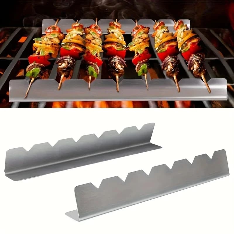 2 pieces door kebab supports for kebab supports for universal skewers suitable for kitchen patio outdoor camping home tools for barbecue new