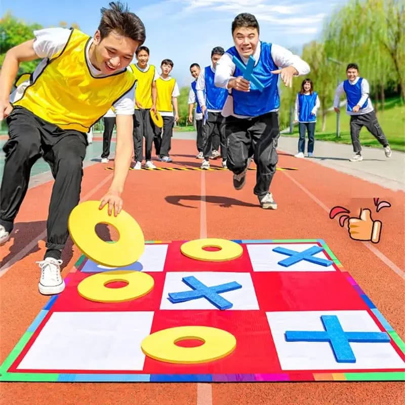 Corse Tre Scacchi Giochi all'aperto Giocattolo sportivo Relè Gara Doppio scacchi Team Building Team Collaborazione Velocità Intelligenza Bambini